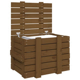 Storage Box Honey Brown 58x40.5x42 cm Solid Wood Pine 824996