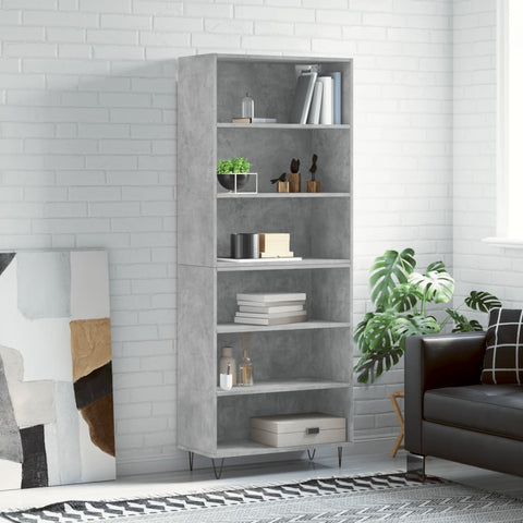 Highboard Concrete Grey 69.5x32.5x180 cm Engineered Wood 3189569