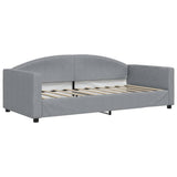 Day Bed without Mattress Light Grey 90x190 cm Single Fabric 354124