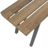Garden Bench Brown and Grey Solid Acacia wood and Steel 120 cm 44252