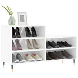 Shoe Cabinet High Gloss White 102x36x60 cm Engineered Wood 831382