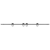 Sliding Door Hardware Kit 366 cm Steel Black 3295793