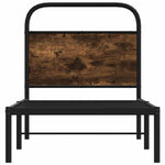 Bed Frame Without Mattress 75x190 cm Small Single Smoked Oak Engineered Wood 4100199