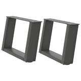 Coffee Table Legs U-Shaped 2 pcs Anthracite 40x cm Steel 4012742