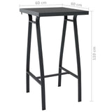 5 Piece Garden Bar Set Black and Grey 3073575
