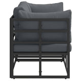 Outdoor Furniture 2 Piece Black and Anthracite Metal 42008023
