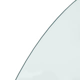 Fireplace Glass Plate Half Round 1200x600 mm 324114