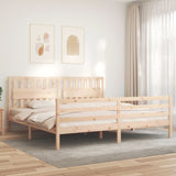 Bed Frame without Mattress 200x200 cm Solid Wood 3194331