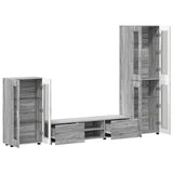 TV Cabinet Set FLORIN 3 pcs Grey Sonoma Engineered Wood 3397960