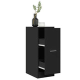 Apothecary Cabinet Black 30x41x77.5 cm Engineered Wood 855152