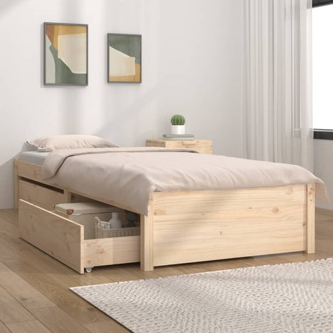 3103463 Bed Frame without Mattress with Drawers 90x200 cm