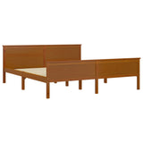 Bed Frame without Mattress Honey Brown Solid Wood Pine 180x200cm 322193