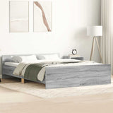Bed Frame without Mattress Grey Sonoma 150x200 cm King Size 3203759