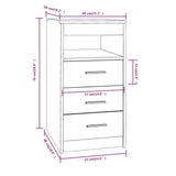 Drawer Cabinet Grey Sonoma Engineered wood Compact Drawer Cabinet 815094