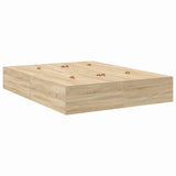 Storage Bed Frame Sonoma Oak 140 x 200 cm Engineered Wood 3335375