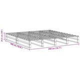 Bed Frame without Mattress 200x200 cm Solid Wood Pine 3302321
