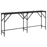 Console Table Black Oak 180 x 30 x 75 cm Engineered Wood 882880