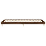 Bed Frame without Mattress Brown Oak 90x200 cm Engineered Wood 832068