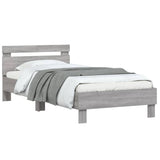 Bed Frame without Mattress with LED Lights Grey Sonoma 100x200 cm 838713