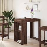 Bar Table Brown Oak 102x70x103.5 cm Engineered Wood 3309327