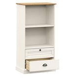 Bookcase VIGO White 60x35x114.5 cm Solid Wood Pine 353185