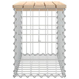 Garden Bench Gabion Design 63x31.5x42 cm Solid Wood Pine 834344