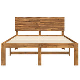 Double Bed Frame with Headboard ROSTOCK Natural 135 x 190 cm 3405441