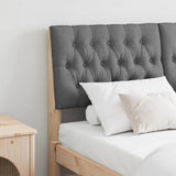 Upholstered Headboard Dark Grey 150 cm Solid Pine Wood 879335