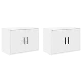 ZNTS Garage Wall Cabinets 2 pcs White Engineered Wood 860644