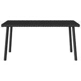 Garden Coffee Table Rectangular Black 80x40x37 cm Poly Rattan 4104055
