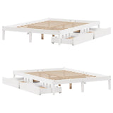 Bed Frame without Mattress White 160x200 cm Solid Wood Pine 3301441