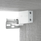 ZNTS 2 Piece Bathroom Cabinet Set Grey Sonoma Engineered Wood 3115866