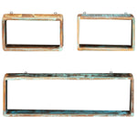 3 Piece Wall Cube Shelf Set Soild Reclaimed Wood 285845