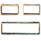 3 Piece Wall Cube Shelf Set Soild Reclaimed Wood 285845