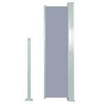 ZNTS Retractable Side Awning 120 x 300 cm Grey 45363