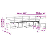 Outdoor Sofa Set 5 pcs Natural Solid Acacia Wood 3385210