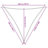 Sun Shade Sail Light Grey 5x5x5 m 100% Polyester Oxford 4000922