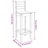 Bar Chairs 2 pcs Solid Wood Pine 4005693