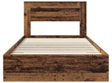 Bed Frame with Headboard Old Wood 90 x 200 cm Engineered Wood 3410041