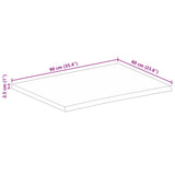 Table Top Live Edge 90x60x2.5 cm Solid Wood Mango 370453