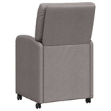 Dining Chairs with Wheels 2 pcs Taupe 57 x 67 x 95 cm Fabric 42017853