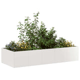 Planter 200x80x40 cm Stainless Steel 860756