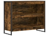 Book Cabinet Smoke Oak 80 x 30 x 86.5 cm Engineered Wood 886410