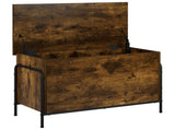 Storage Box Smoked Oak 80 x 40 x 49.5 cm Engineered Wood 8013676