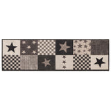 Kitchen Rug Grey Stars 300 x 60 cm 100% Polyamide Washable 42045742