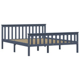 Bed Frame without Mattress Grey Solid Pinewood 160x200 cm 283230