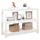 Console Table White 110x40x74 cm Solid Wood Pine 821665