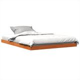 Bed Frame without Mattress Wax Brown 140x190 cm Solid Wood Pine 847154