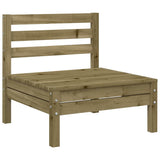 Garden Sofa Natural Wood Vacuum pressure impregnated pinewood 838032
