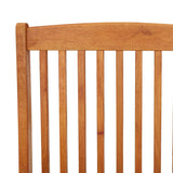 Garden Chair Set of 2 Natural wood Solid eucalyptus wood Standard 312451